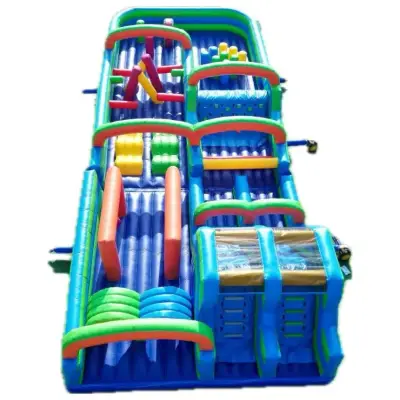 Complex de Joacă Gonflabil Cu Obstacole Happy Blue