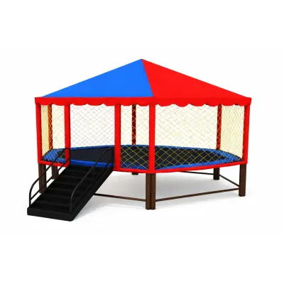 Trambulină Acoperită Hexagonală cu Plasă de Siguranță
