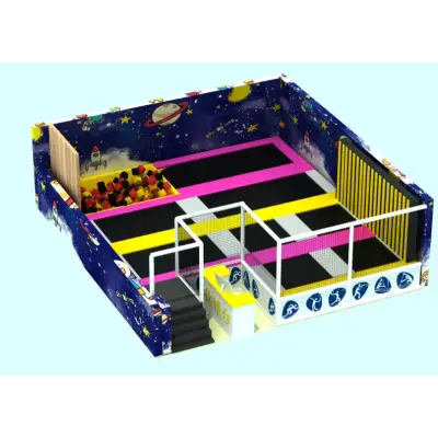 Arenă de Trambuline Indoor cu Design Tematic Spațial