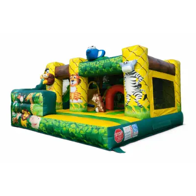 Tobogan Gonflabil Cu Spațiu Joacă Zoo Fun