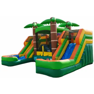 Tobogan Gonflabil Cu Spațiu Joacă Dual Slide