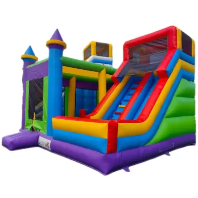 Tobogan Gonflabil Cu Spațiu Joacă Curcubeu