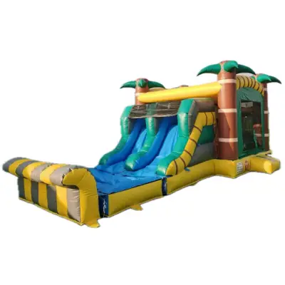 Tobogan Gonflabil Cu Piscină și Spațiu Joacă Palmieri 2